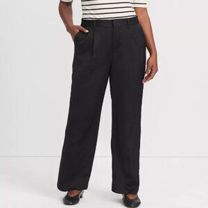 NWT Lands' End Women's Satin Elastic Back Wide Leg Pants